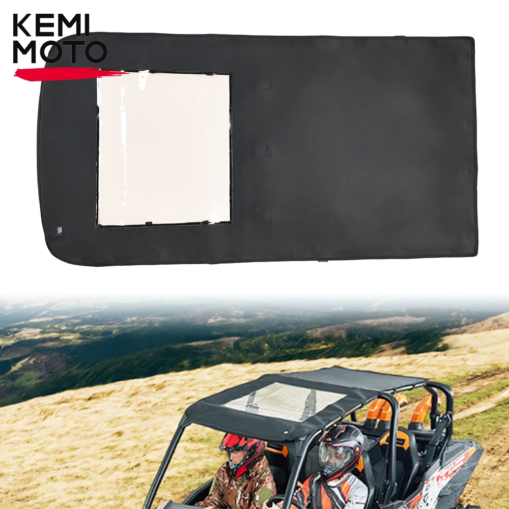 1680D Roof Top Black Sunshade Roof Compatible with Polaris RZR XP 4 1000/ 4 Turbo / 4 900 Waterproof Sunshade 2014-2023 #2883074