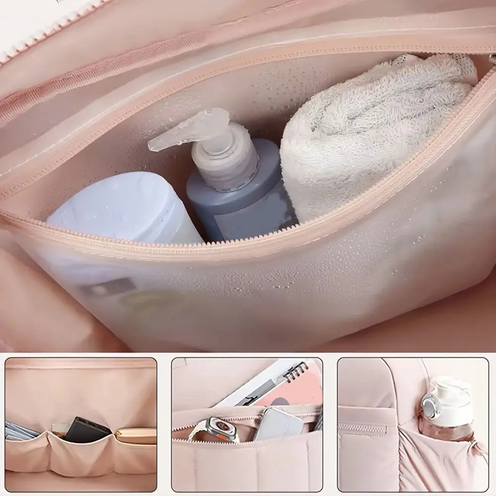 حقيبة سفر ذات سعة كبيرة من القماش الخشن على شكل سحابة مقاومة للماء حقيبة سفر خفيفة الوزن وفصل جاف ورطب #2