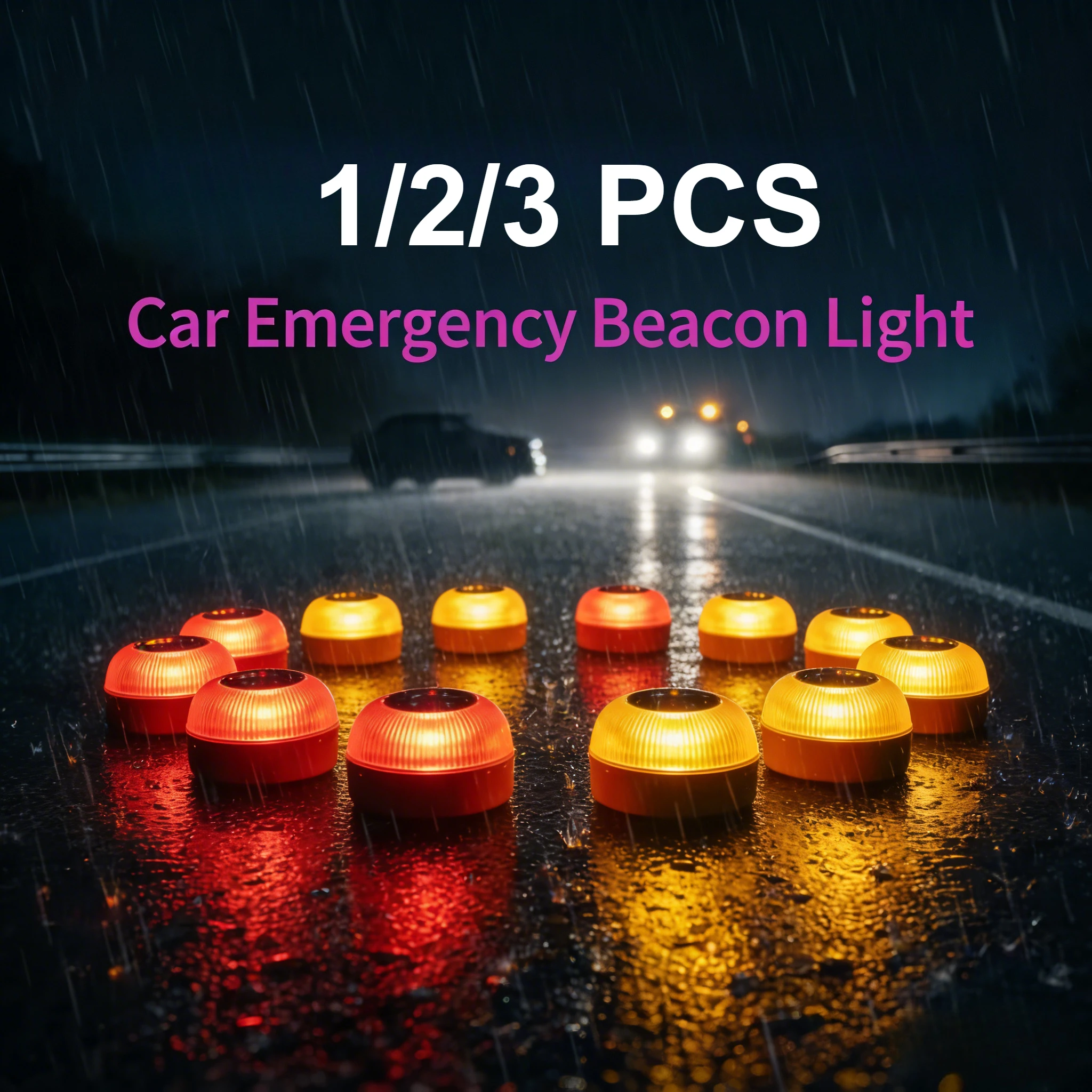 

1/2/3 шт. V16 магнитные перезаряжаемые магнитные индукционные стробоскопы светодиодный автомобильный аварийный маяк лампа маяк аксессуар безопасности