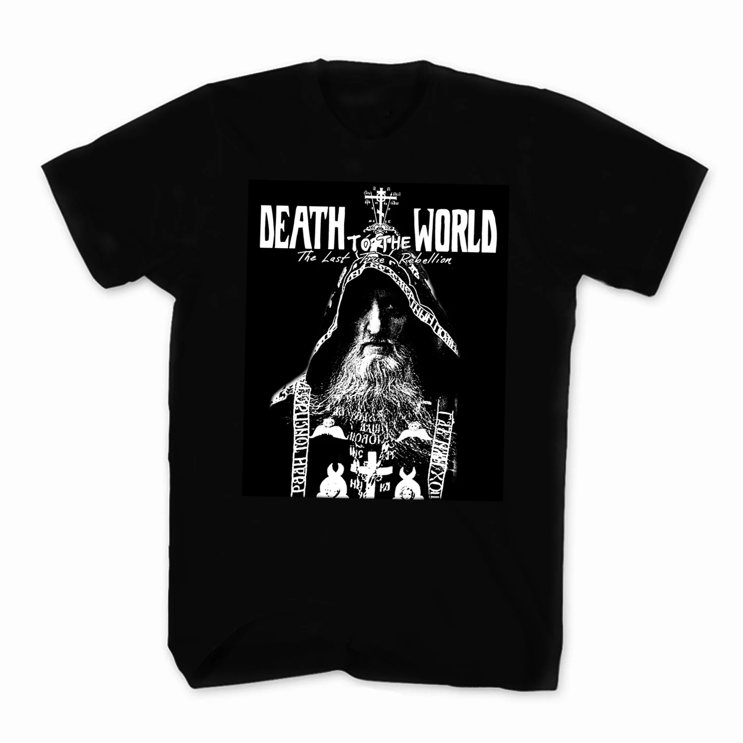 Morte al mondo | T-shirt monaco ortodosso russo 100% cotone o-collo estate manica corta t-shirt Casual da uomo taglia S-3XL