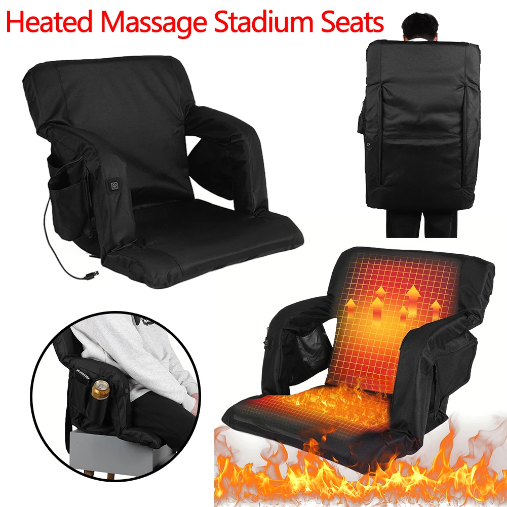 

Heated Stadium Seats 3 Speed Temperature Winter Warm Heated Seat Mat Electric Camping Traveling Heating Mat Travel Chair Cushion