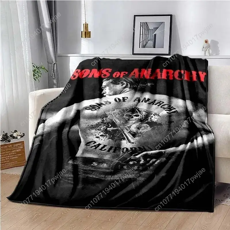 Jax Teller SONS OF ANARCHY Charlie Hunnam Throw Blanket Shawl Cloak Bedroom Living Room Sofa Couverture Chaude Manta Caliente