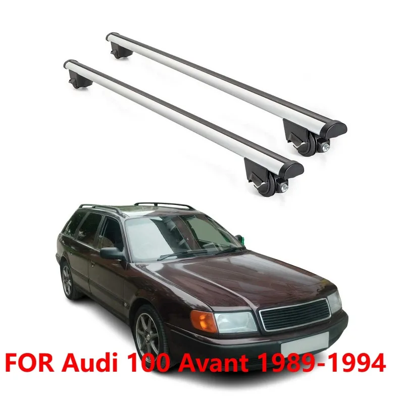 

Поперечные перекладины багажника на крышу, запираемые для Audi 100 Avant 1989-1994, серые, 2 шт.