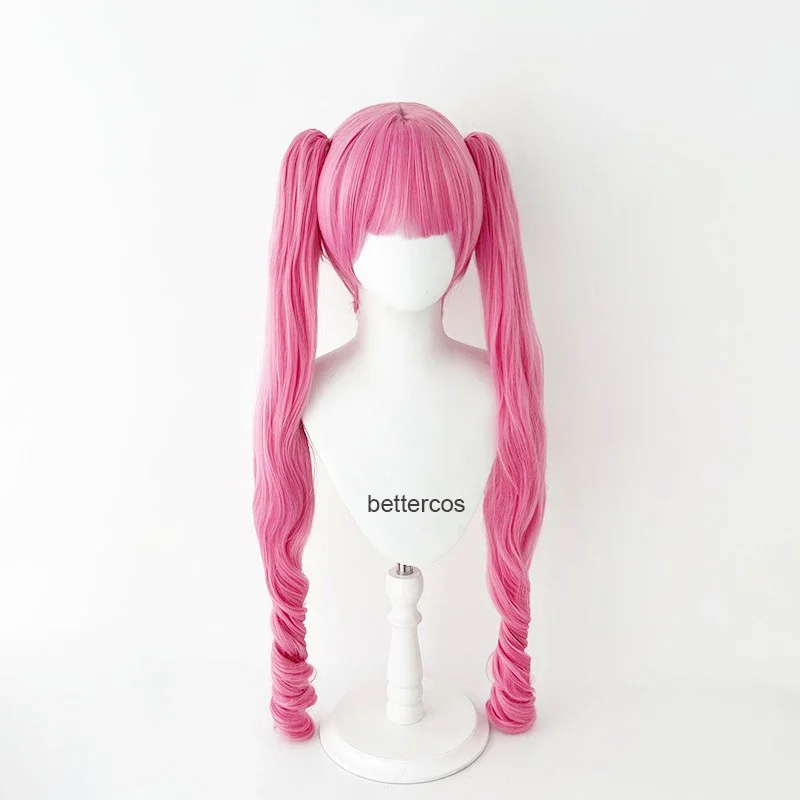 Anime Perona Cosplay Pruik 80 cm Lange Roze Krul Haar Stijl Perona Pruiken Hittebestendige Synthetisch Haar Partij Vrouw Pruiken pruik Cap