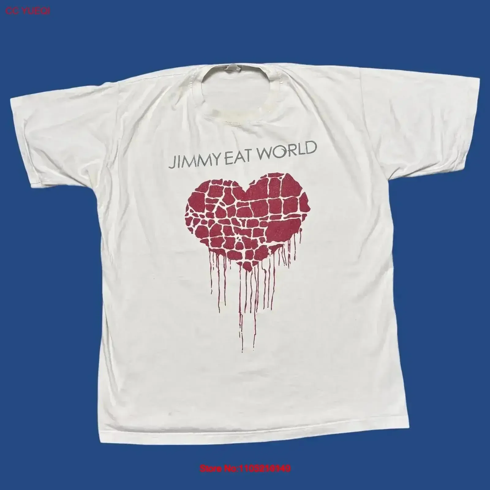Camiseta Vintage Jimmy Eat World, camiseta de concierto de banda Emo, día soleado, bienes raíces, Paramore, Top lavado para uso diario, elegante vintage