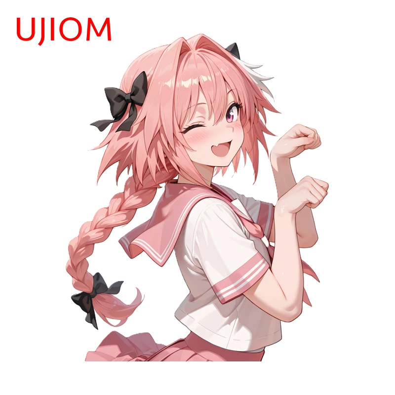 UJIOM Astolfo Graphics Wall Sticker Kawaii Bunny Boy or Girl Living Room Decal Waterproof Vinyl Kitchen Cupboard Decoration DIY