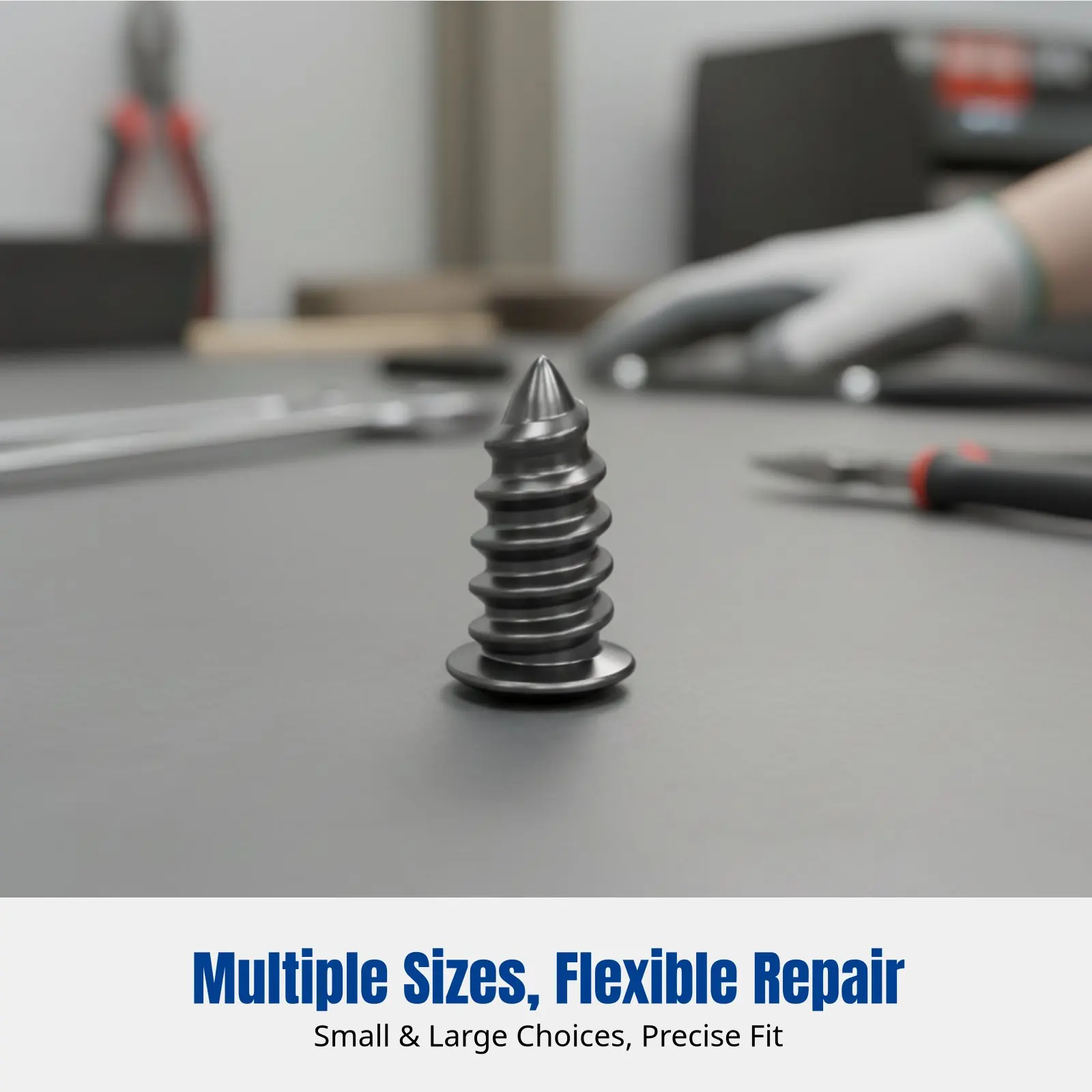 Mushroom Plug Nail, Quick Patch, Vacuum Tire Repair Kit, Upgraded Galvanized, Thickened Rubber, Universal for Motorcycle