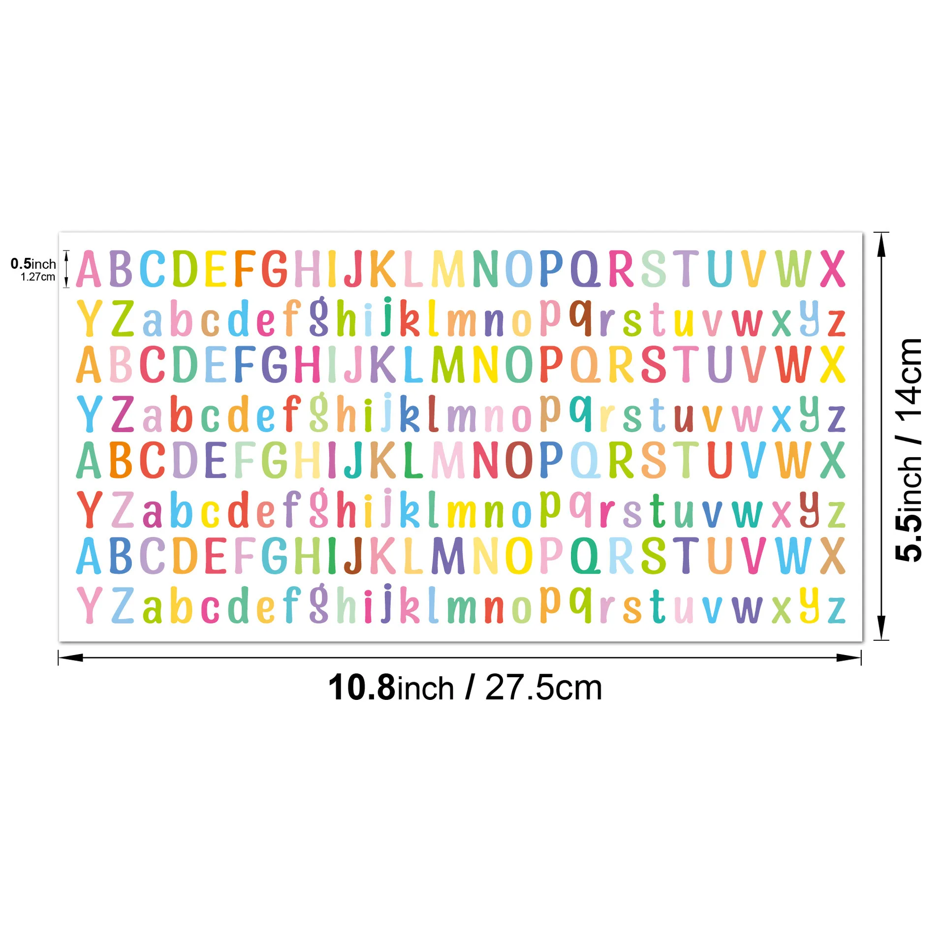 Mini Colorful Letter Stickers 26 Alphabet A-Z Planner Stickers Waterproof PVC Sticker For Kids Small Materials For Hand Pockets