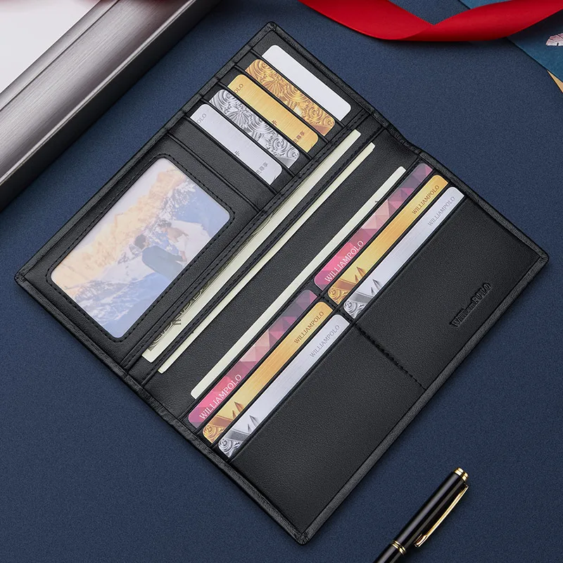 Leather men's wallet, fashionable Chinese style card holder, personalized card bag