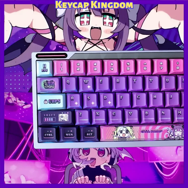NEW Yunyun Dempathy Syndrome Anime Keycaps Mechanical Keyboard Cherry PBT Custom Keycaps PC Gaming Accessories Gift for Gamers