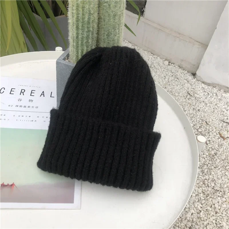 NEW Men Women Fashion Knit Beanie Oversize Winter Hat Ski Winter Knitted Cap Woman Solid Color Hip Hop Boys Girls