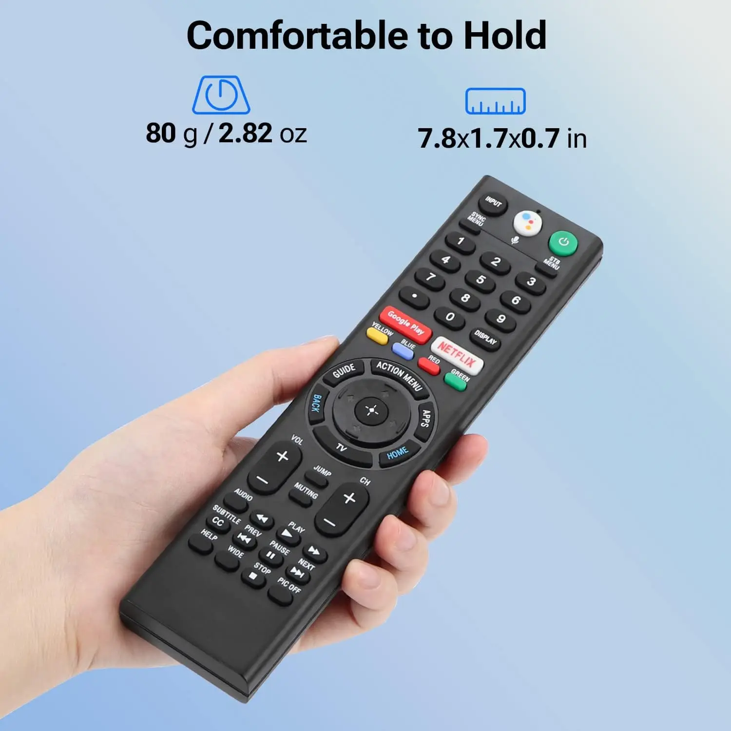 Voice Remote Control RMF-TX310U for Sony TV, Replacement forSo-ny Bravia OLED LED 4K 8K UHD Smart Android/Google TV, with Netfli