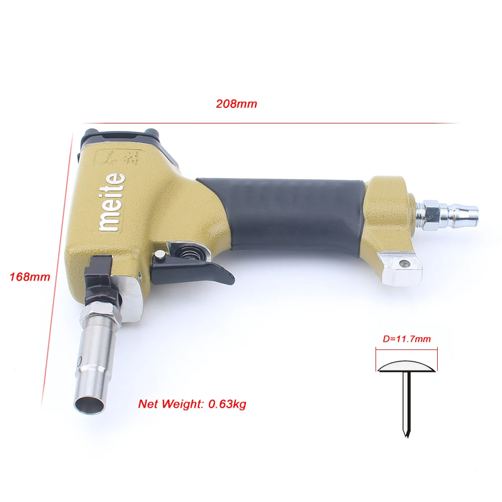 Meite-1170 Pistola pneumática Pins, Air Tack Grampeador, 11mm, Tacker para fazer sofá e móveis