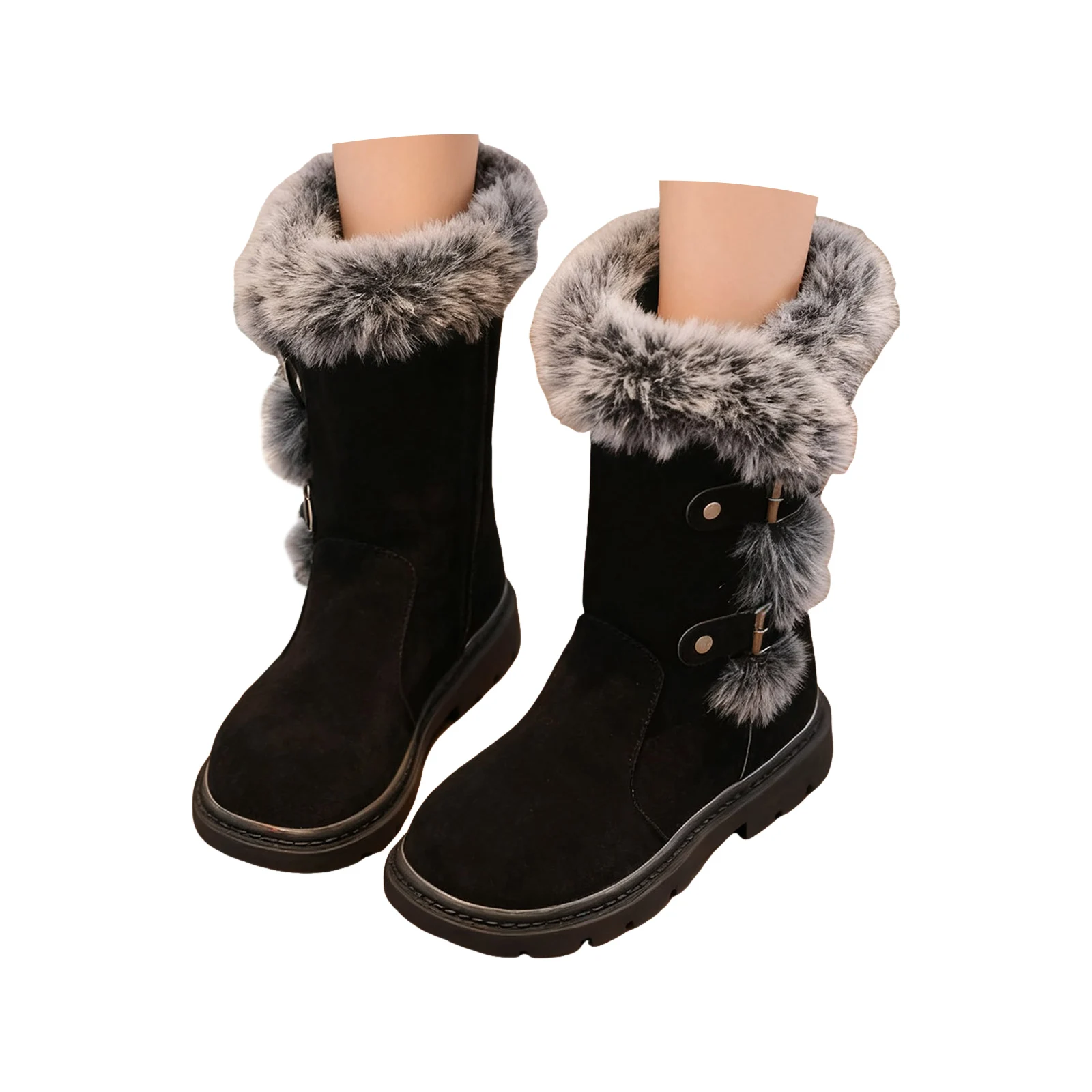 

Rain Boots Girls Girls Shoes Comfortable Soft Plush Warm Boots Fashionable Plush Boots Toddler Girl Western Boots