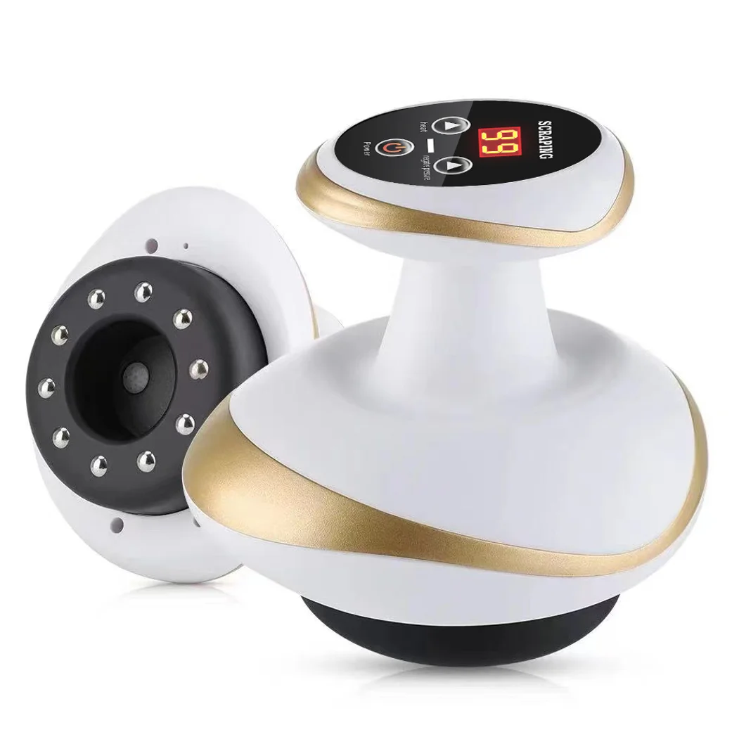 Home Electric Guasha Scraping Massage Cupping Body Massager Vacuum Cans Suction Cup Heating Fat Burner Massager