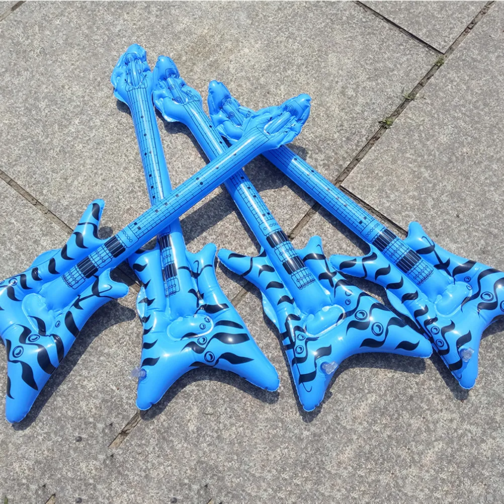 12 Stück aufblasbare E-Gitarren in leuchtenden Farben für Pool, Strand, Geburtstagsfeiern, schwimmende Partygeschenke, für Kinder, drinnen und draußen