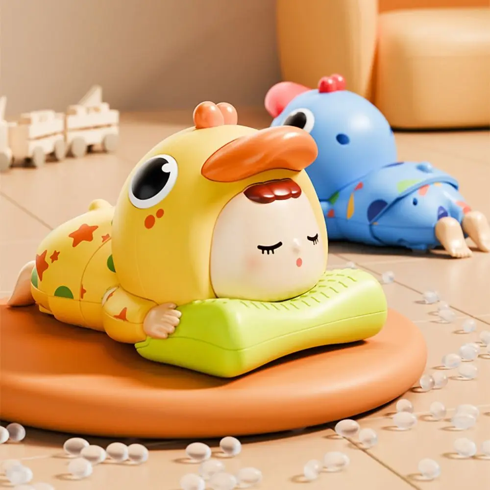 Learns To Crawl Crawling Baby Toys Clockwork Climbing Cartoon Learning Crawling Doll Big Eyes Funny Twist Walking Duck Toddler