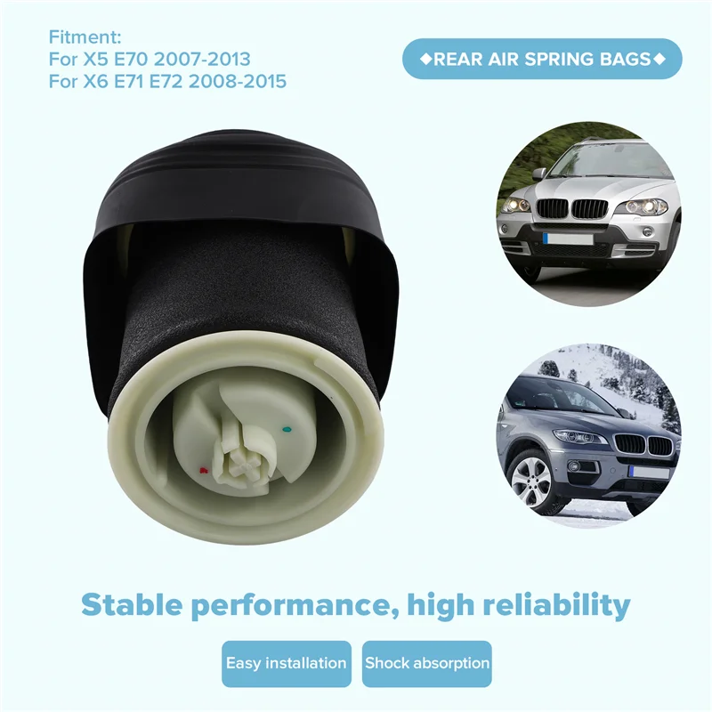 

A02Q-For BMW X5 E70 X6 E71 E72 2007-2015 Car Rear Air Suspension Replacement Parts- Air Spring Bags 37126790078