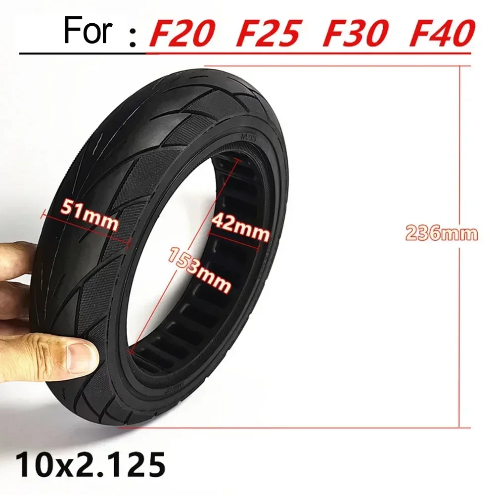 10 Inch 10x2.125 Solid Tyre For Segway -Ninebot F20/F25/F30/F40 Electric Scooter Rubber Solid Tire Cycling Accessories