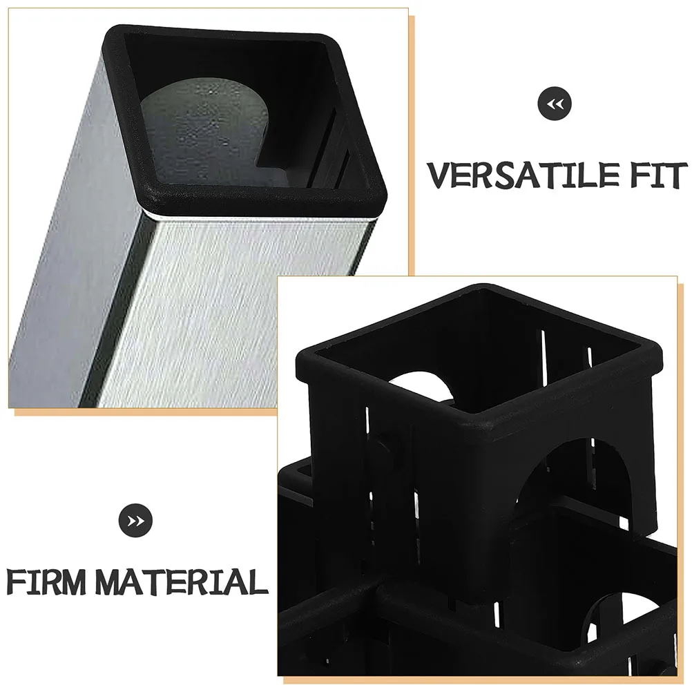 6 قطعة أنبوب مربع مجوف محول جلبة الشريحة الداخلية لأجزاء آلة اللياقة البدنية الحديد محول كم انزلاق أنبوب كم