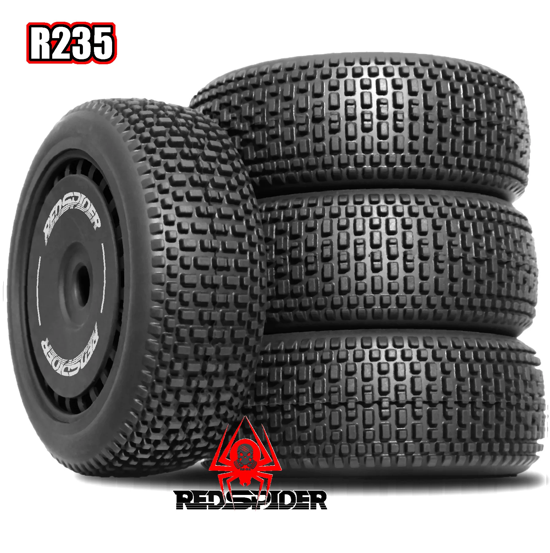 RED SPIDER 4Pcs 1/8 RC Off Road Buggy Wheels 17mm Hex OD118mm Fit Kyosho MP10 Traxxas Jato HSP VRX RC Buggy Upgrade Parts