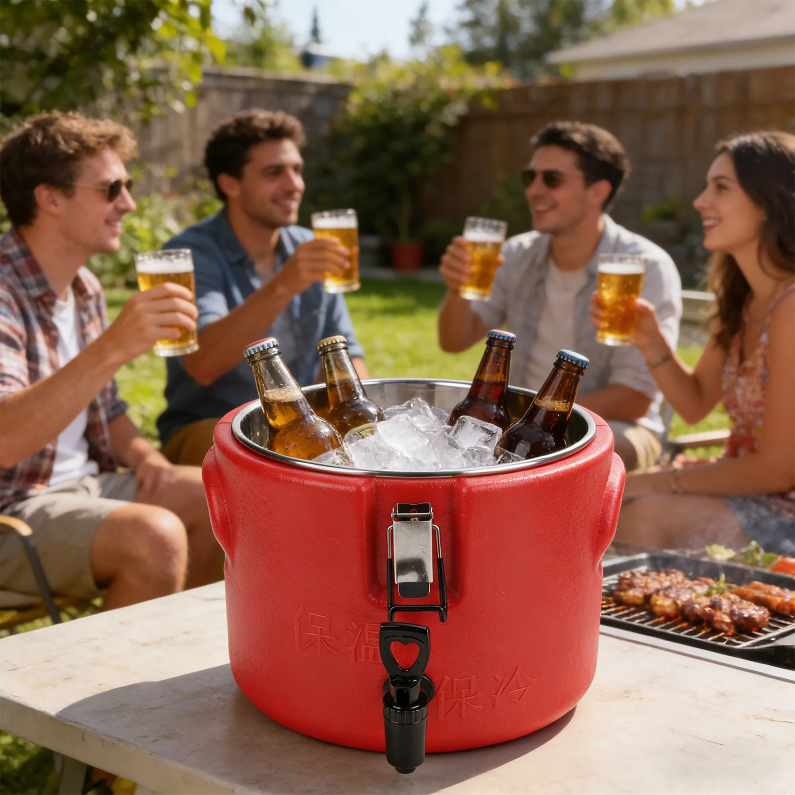 

Insulated Hot and Cold Beverage Dispenser Included Lid Portable Cold Hot Drink Container with Spigot for Buffet/Hotel/Restaurant