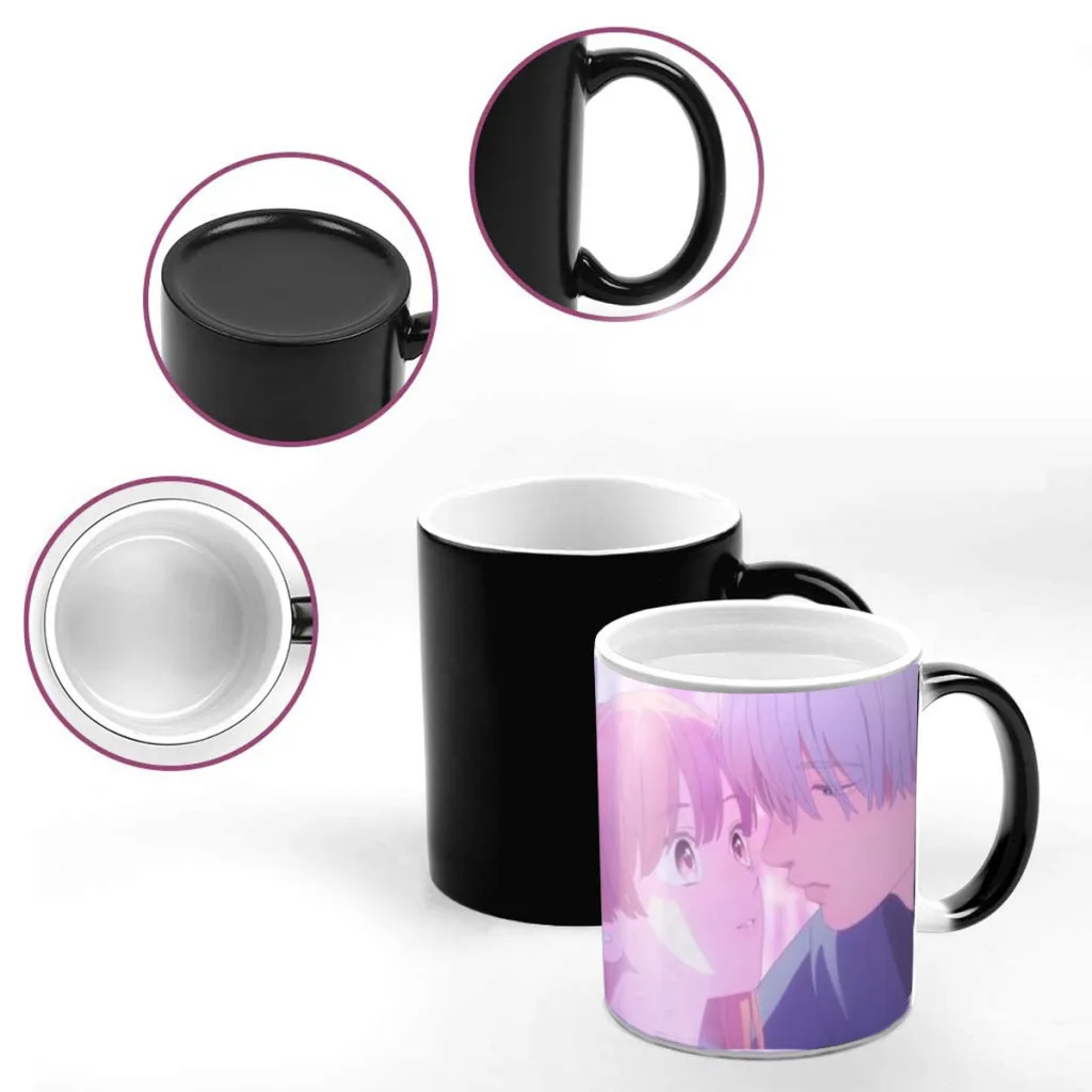 A Sign of Affection Anime Coffee Mugs Creativ Color Changing Milk Tea Cup Ceramic Magic Heat Sensitive Mug Gifts