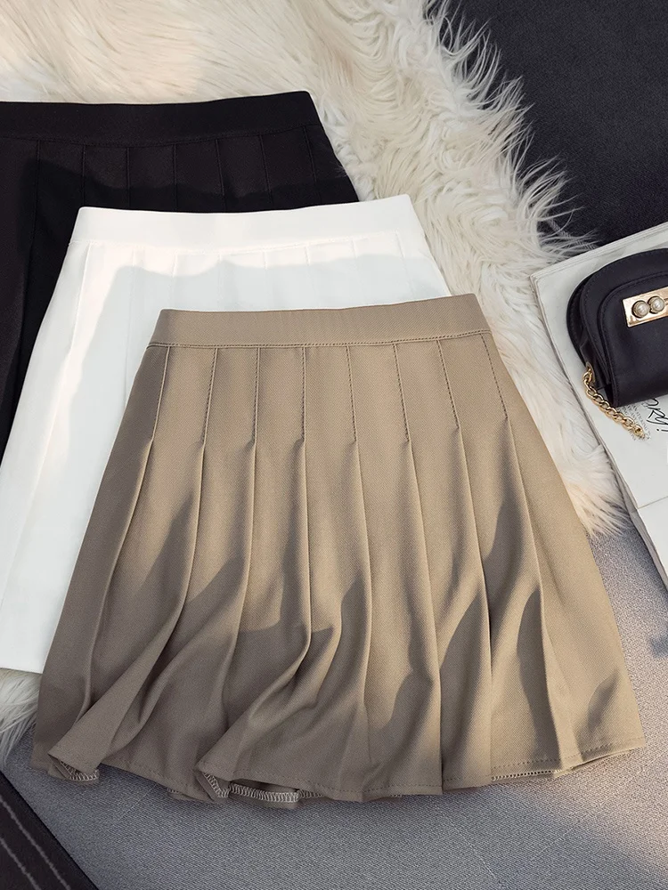 

Summer New Sle A-Line Skirt Slimming Pleated ort Skirt with Se Pants Women's f Body Skirts High Waist