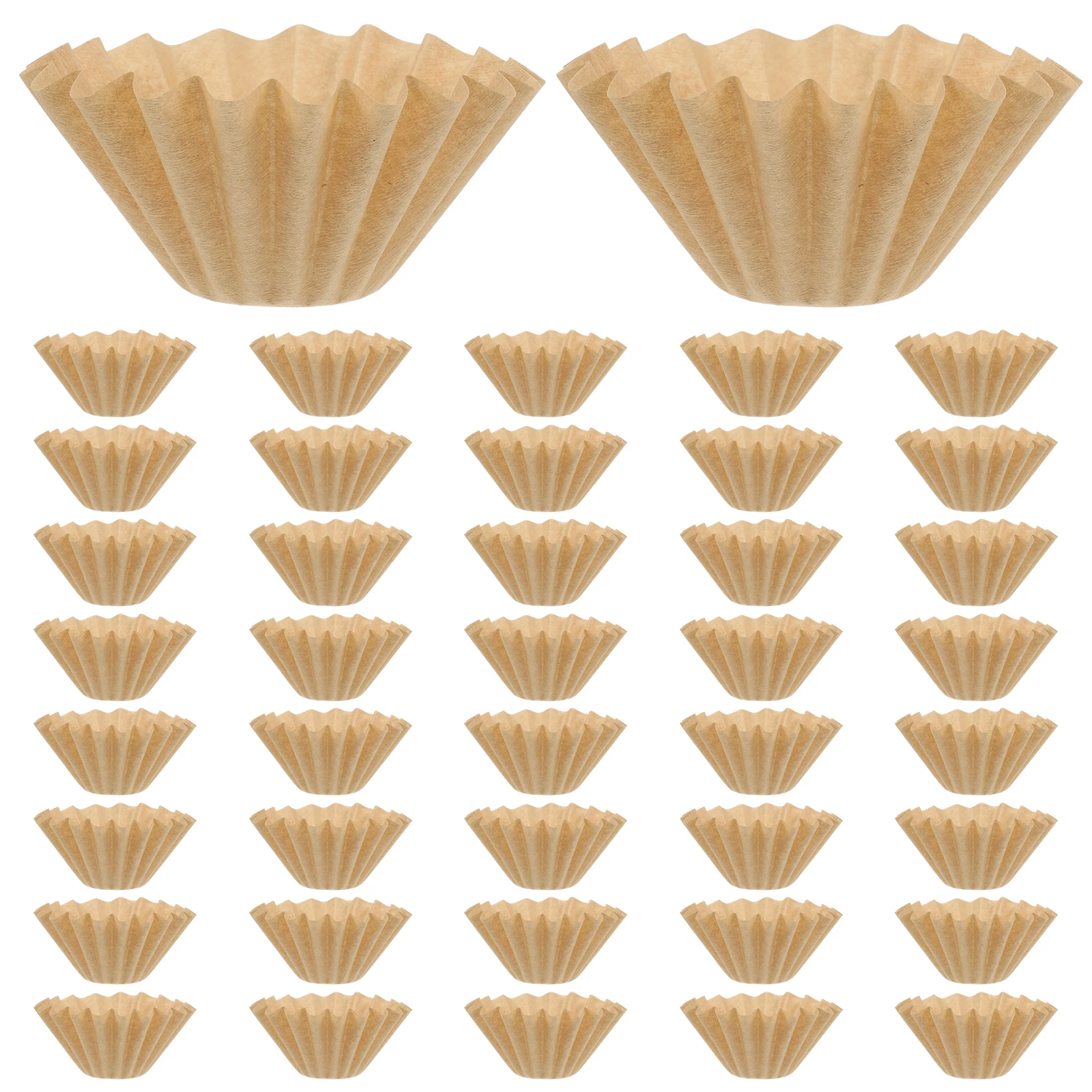 

50 Pcs Paper Cups Coffee Filter Round Filtering Espresso Automatic Drip Brown Travel