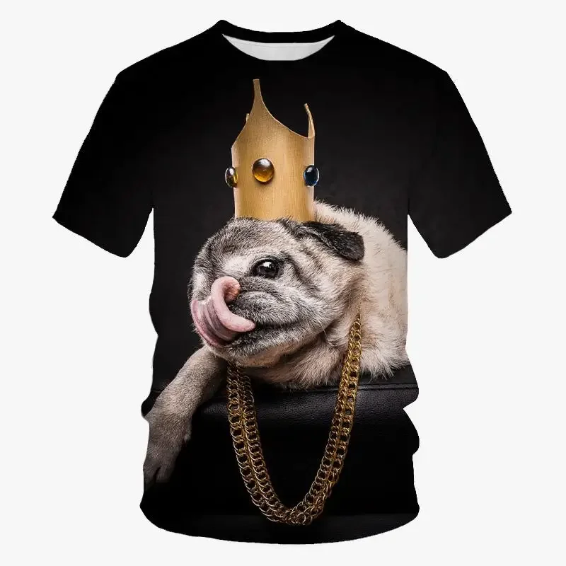 Interesting Myna Dog 3d Print Men's And Women's Children's T-shirt Personalized Casual Thin Top Summer Round Neck Street Apparel