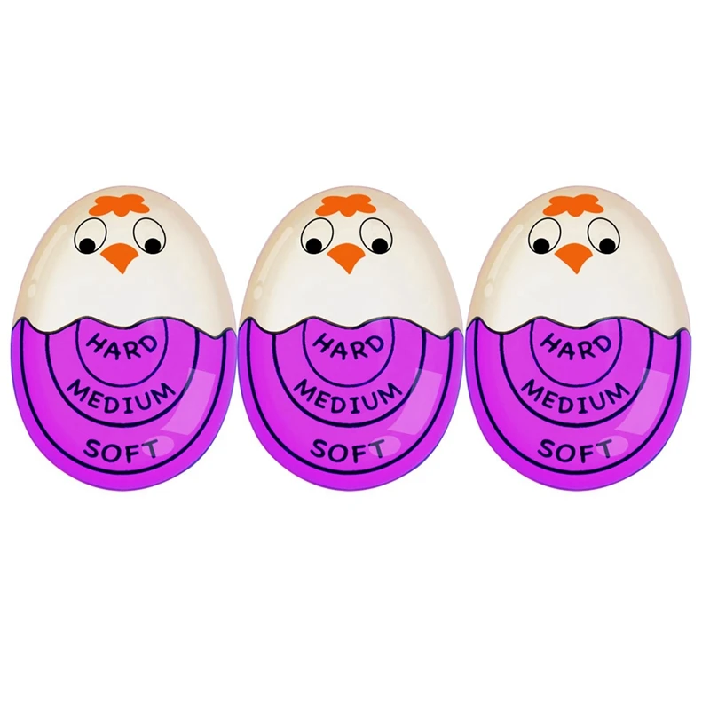 

Egg Timer For Boiling Eggs Soft Hard Boiled Egg Timer Pro That Changes Color When Done & Safe Easy Install (Purple-3 Packs)