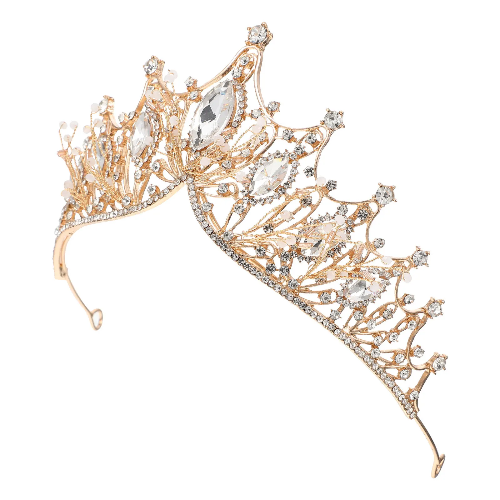 

Свадебная корона, головной убор, свадебная элегантная тиара из сплава со стразами для женщин и девочек, вечерние, выпускной, фестиваль, декор, короны для женщин
