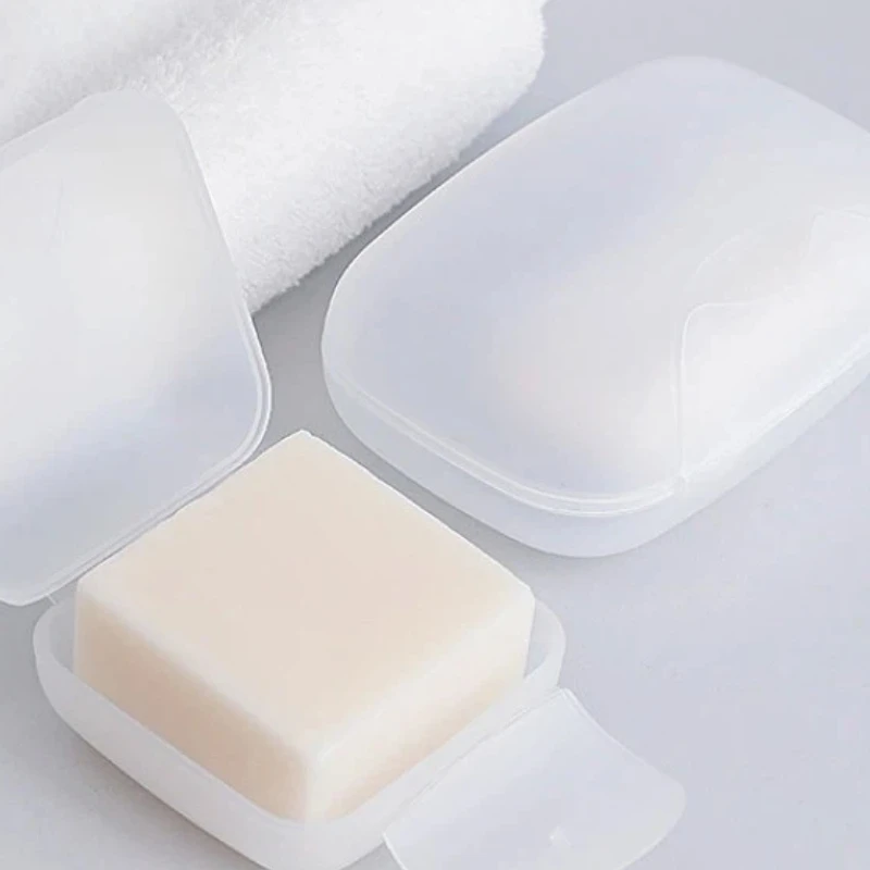 New Portable Soap Rack For Travel And Business Trips Sealed Waterproof Soap Box Transparent Plastic Soap Storage Box With Lid