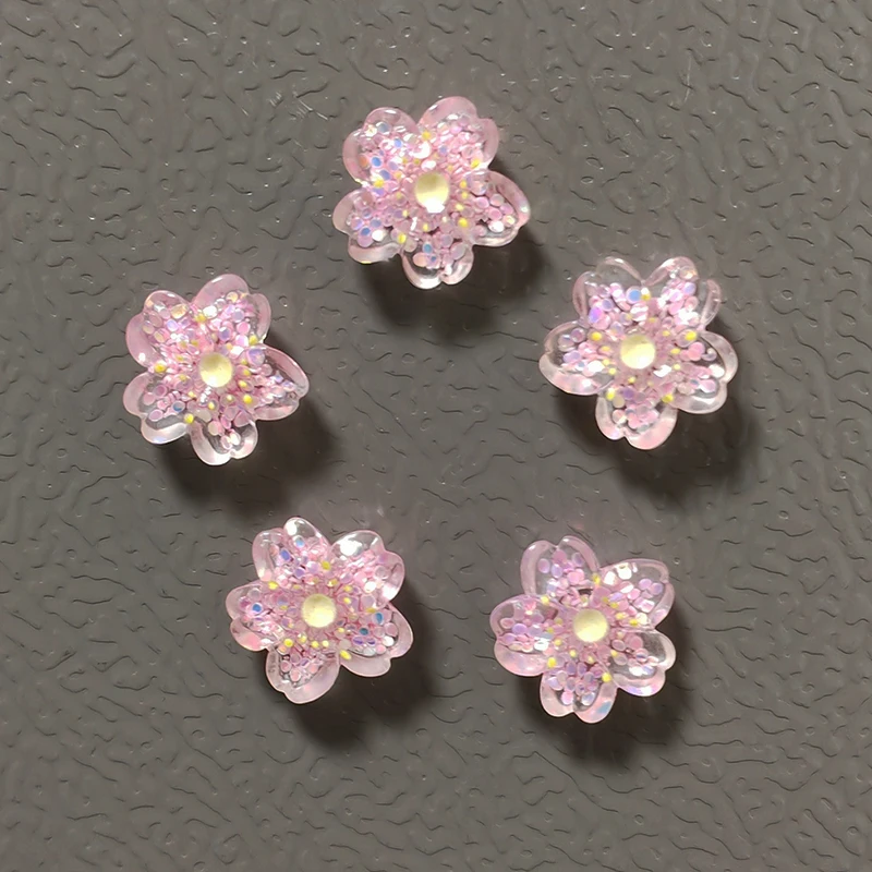 5pcs Pink Color Blossom Sakura Refrigerator Magnets Home Decor Arts Accessory Fridge Magnetic Whiteboard Message Note Sticker