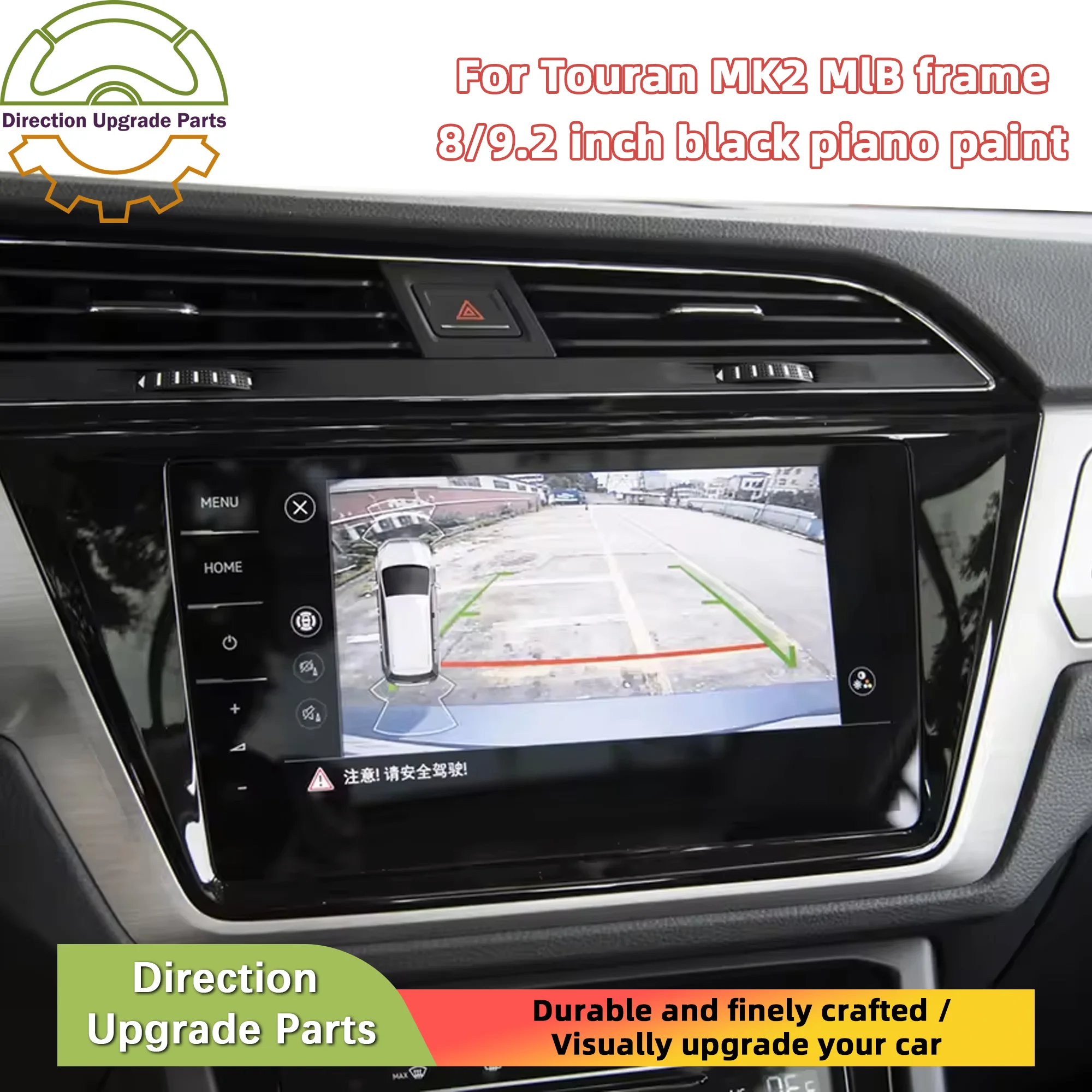 5TD 858 069 F G J dla VW Touran MK2 8 9.2 cal MIB Host Multimedia radiowe nawigacja Navi ekran rama z tworzywa glosariusz czarny