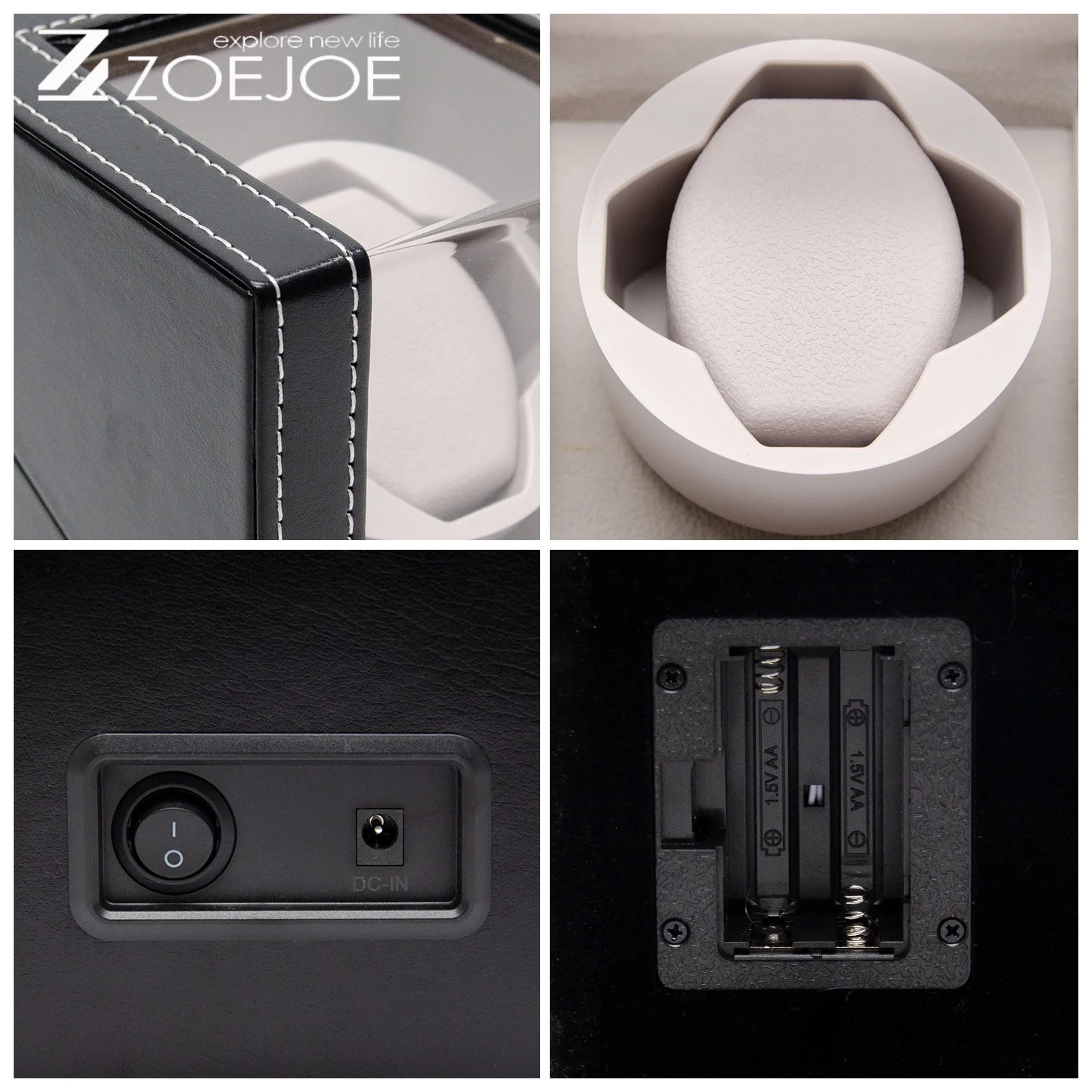 ZOEJOE Single Slot Automatic Watch Winder USB Cable Quiet Motor Watch Storage Box For Watch Windering Birthday Gifts For Friends