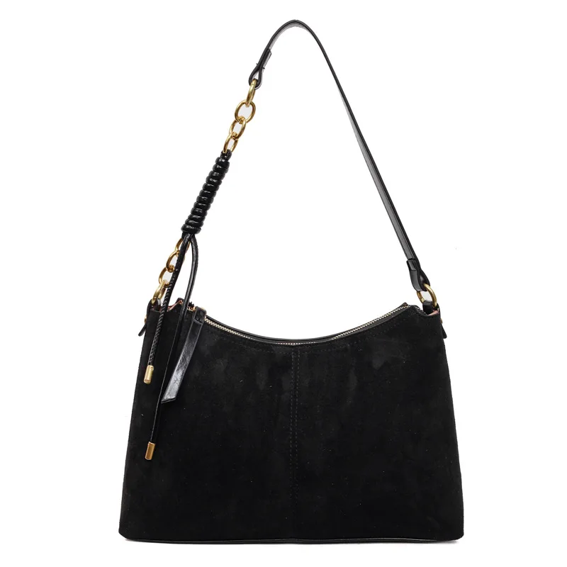 حقيبة كتف واسعة كلاسيكية لخريف وشتاء 2025، حقيبة كروس نسائية غير رسمية، محفظة للركاب من النهار إلى الليل، حبال بسيطة #4