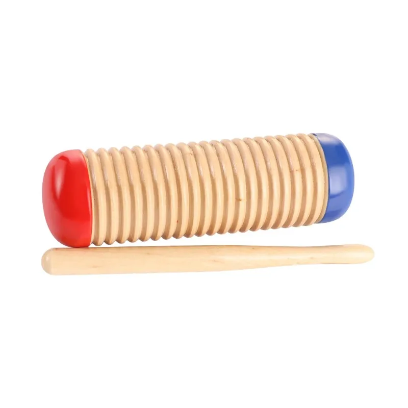 2023 Musical Instrument Rhythm Toy Wooden Guiro Music Toy for Baby Kid Child Early Educational Toys Tool Percussion with Mallet