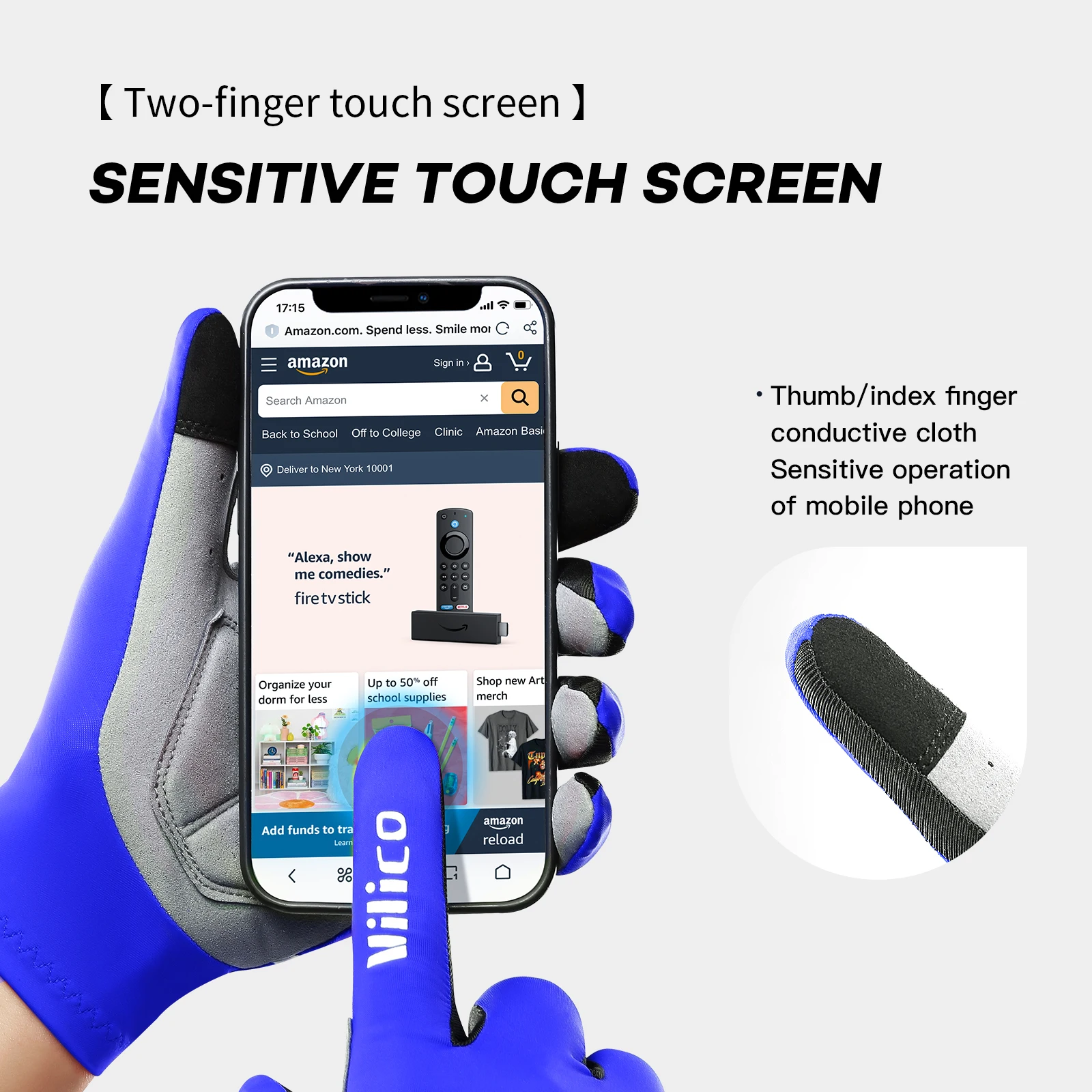 قفازات واقية من الشمس للرجال والنساء في الصيف، رفيعة، قابلة للتنفس، مقاومة للأشعة فوق البنفسجية، قفازات القيادة وركوب الدراجات، أحمر، أزرق، أسود وأبيض #3
