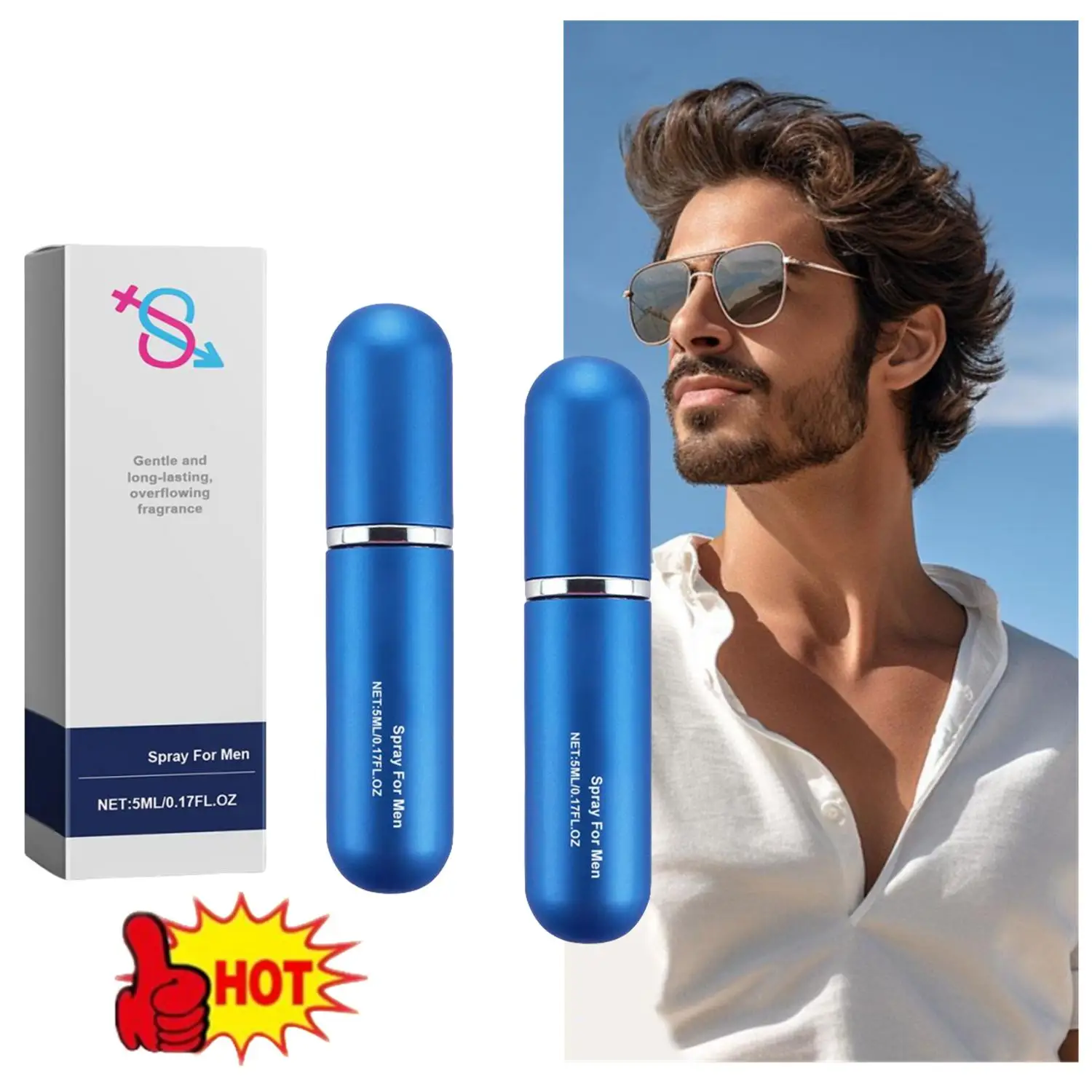 2Pcs 5ml Pheromone Perfume Oil Gentle Men Long-lasting Fragrance For Men Attracting Women Men's Best Gifts