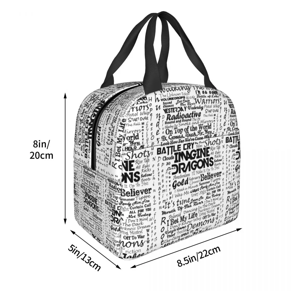 Imagine Dragons Insulated Lunch Bag for Women Kids Leakproof Food Boxes Thermal Lunch Box Tote