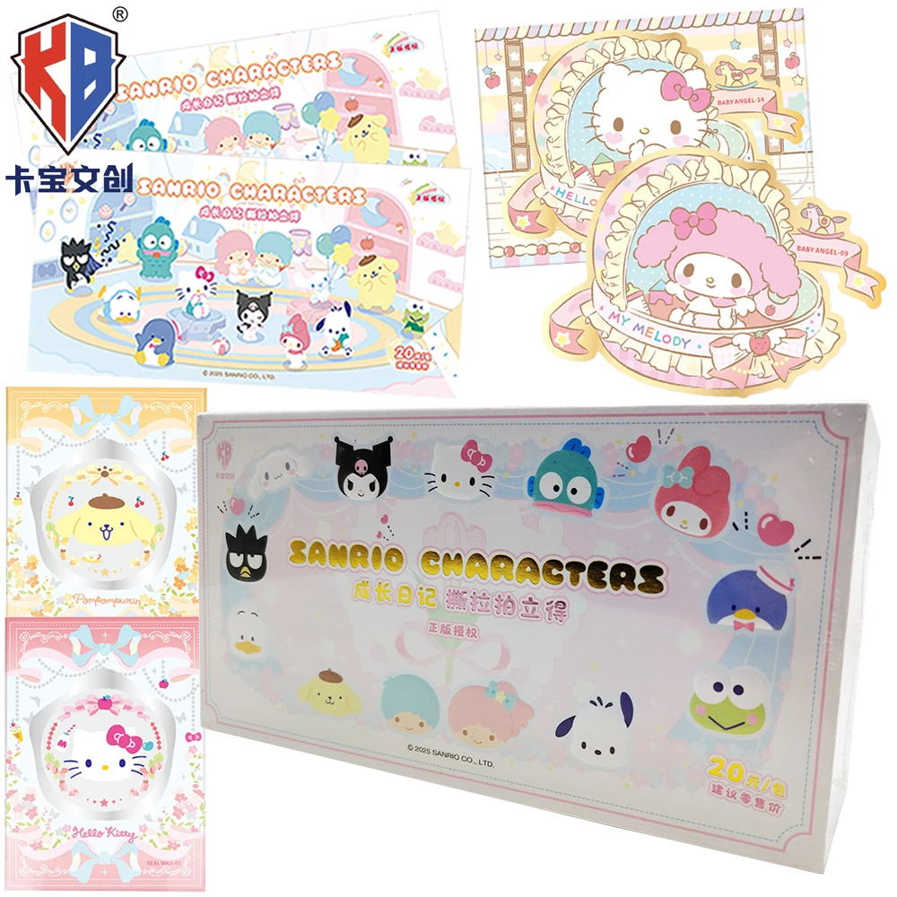 

KABAO Genuine Sanrio Collection Card Dreamy Flower Blossom Theme Tear Pull Polaroid Card Child's Favorite Healing Cartoon Gift