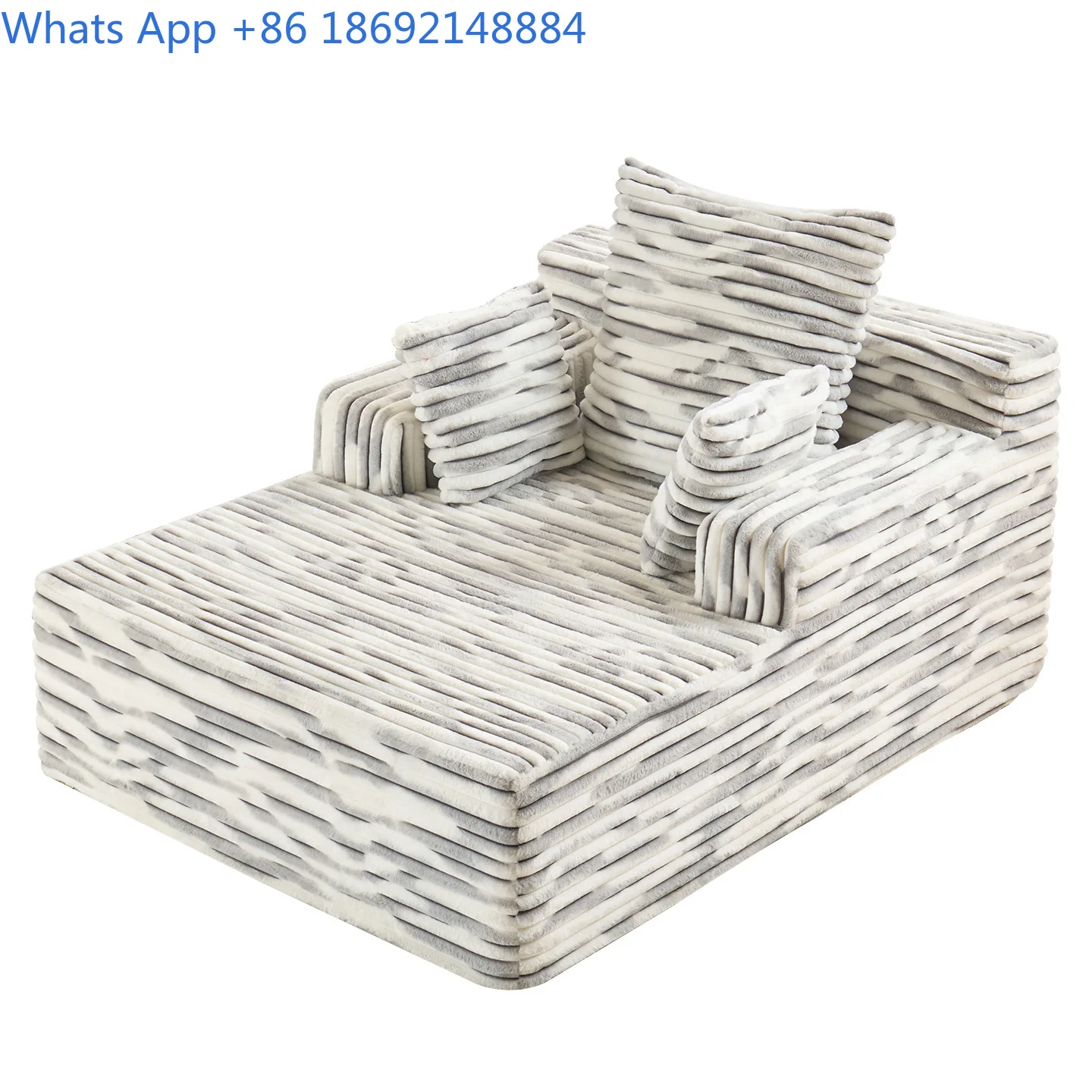 Lazy Sofa Single Fabric Sofa for Bedroom Living Room Portable Compressible Couch