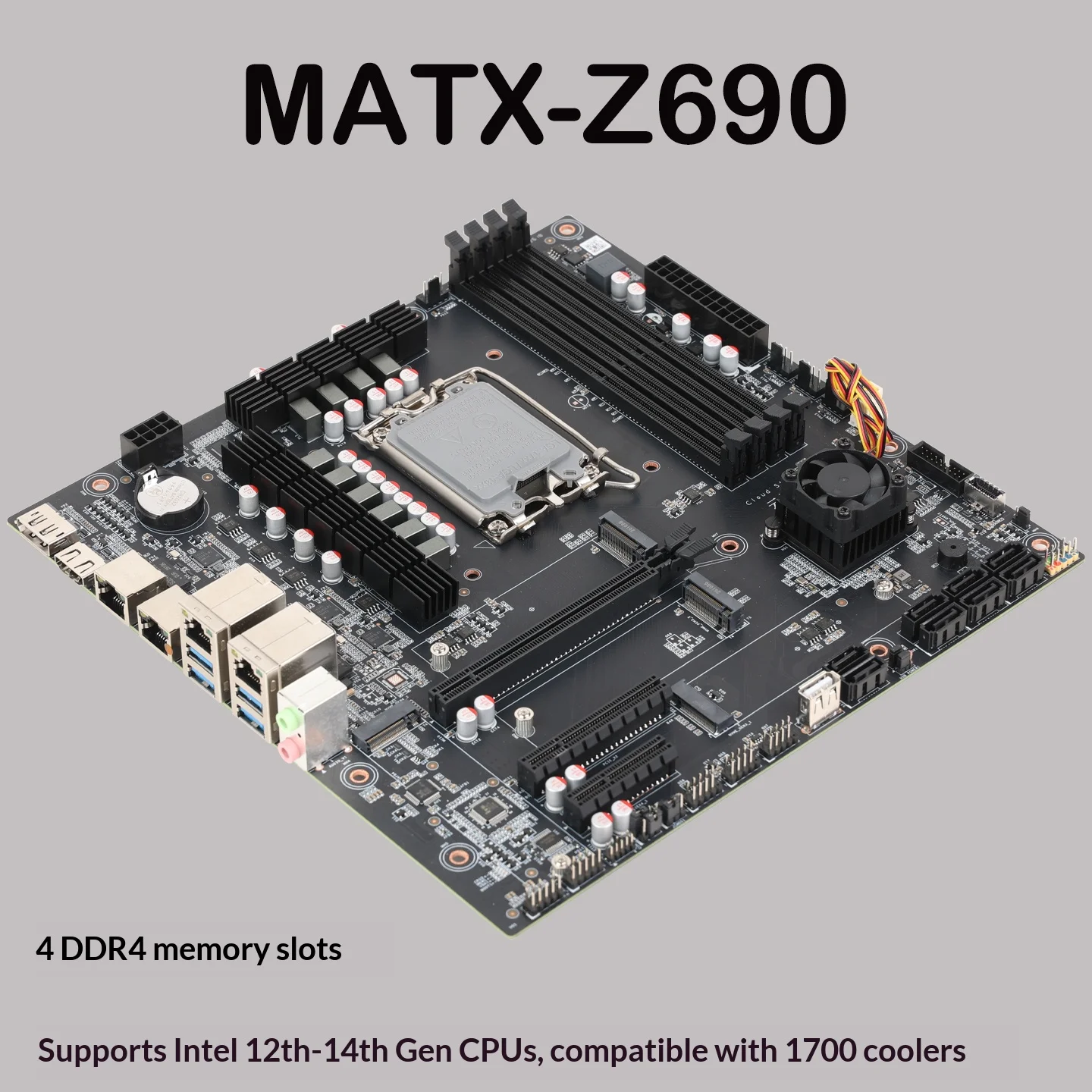 Cloud Star Z690 NAS board 8 Native SATA AV1 Format Hard Decoding Support Intel 12th-14th Gen CPU intel Processor M.2 NVME