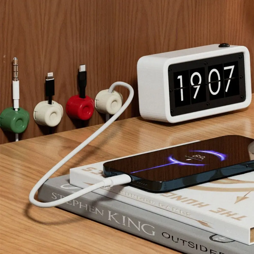 6Pcs Magnetic Magnetic Cable Clips Shoe Shape Charging Line Adjustable Cord Holder Adhesive Fixed Cable Management Wire Keeper