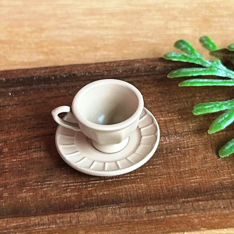 

1 Set Dollhouse French Mini Coffee Cup And Saucer Kit Miniature Afternoon Tea Scene Decoration Doll Accessories Toys