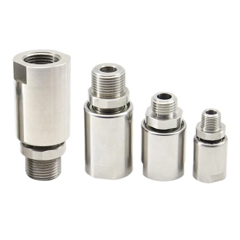 360° Rotating Universal Pneumatic Rotary Joint Male Thread Anti-Winding 304 Stainless Steel Single Channel Connector