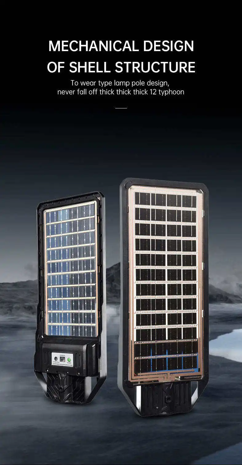 Panel solar de doble panel led, farola chip de todo en uno, 100w, 200w, 300w, 400w