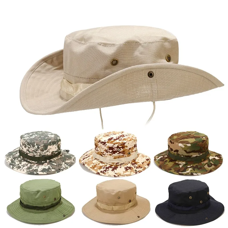 

Adjustable Camouflage Hat Jungle Tactical Army Bucket Hats Sun Hiking Caps Military Camo Jungle Hat Unisex Sport Sun Visor Hats