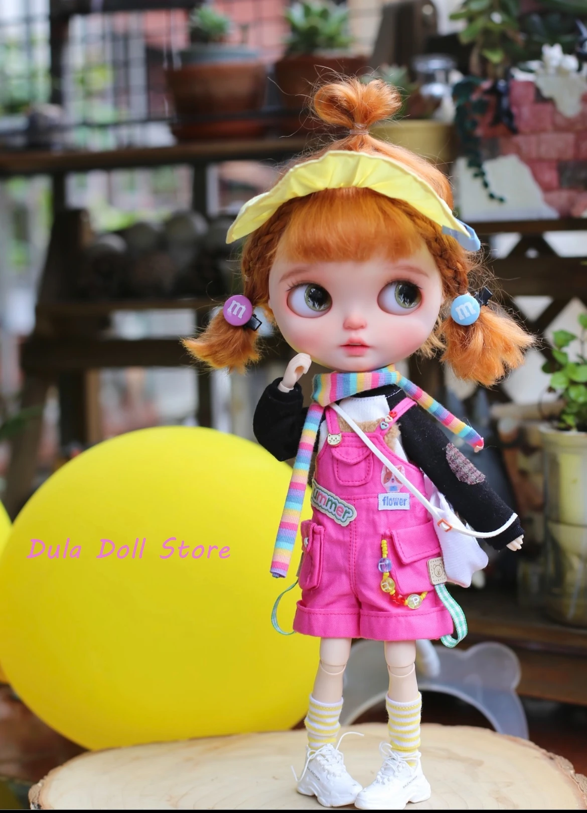 Dula Doll Clothes Dress dopamine Reversible bib pants Blythe ob24 ob22 Azone Licca ICY JerryB 1/6 Bjd Doll Accessories